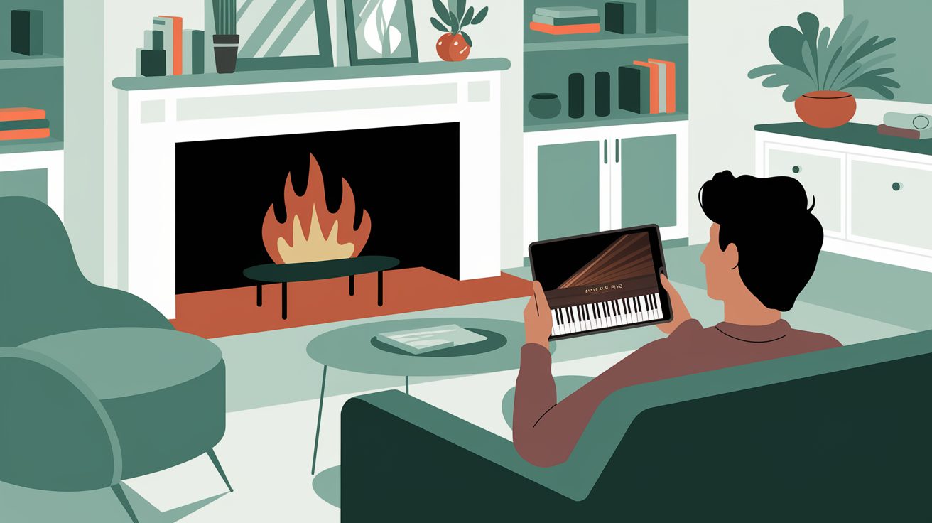 Pianista in un ambiente intimo